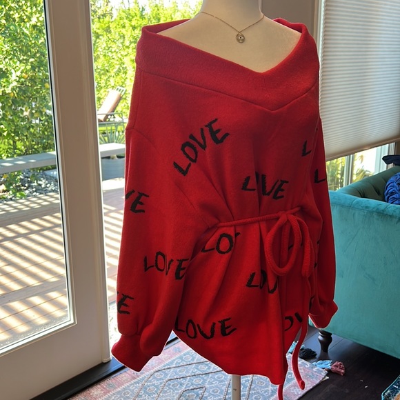 Stores Belted “Love” Mini Dress l Size S - Picture 3 of 4